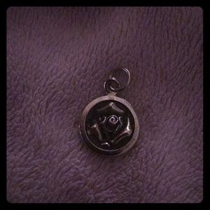 Silver rose charm